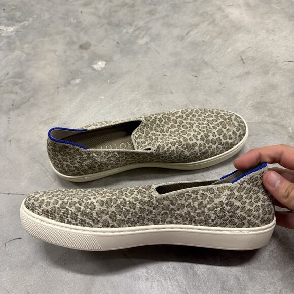 Rothy's Cheetah Print Slip on Shoes Sneakers Women's 9.5 Comfort - Picture 7 of 7